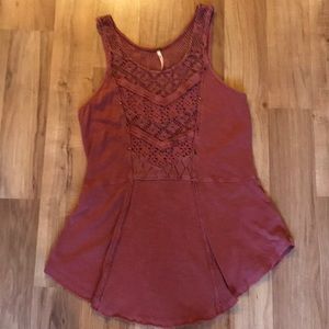 Free People Embroidered Tunic Shirt